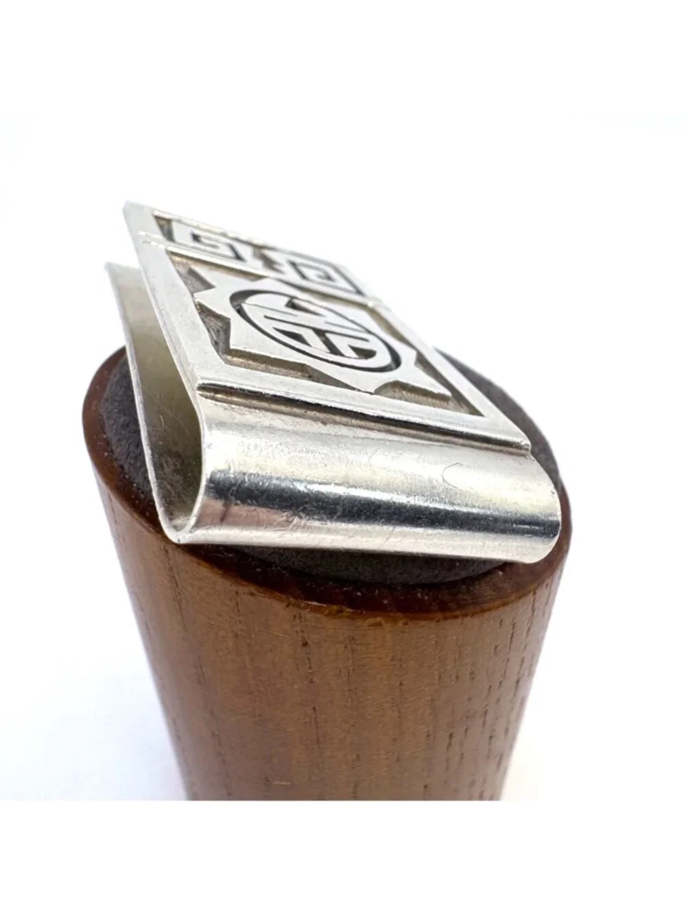 Aztec Design Money Clip Sterling Silver 925 Size 2